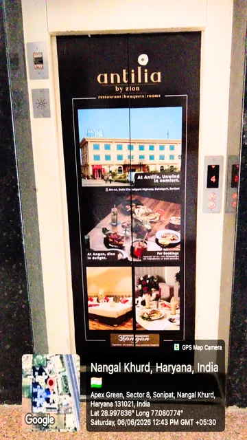 Antilia lift-door advertising
